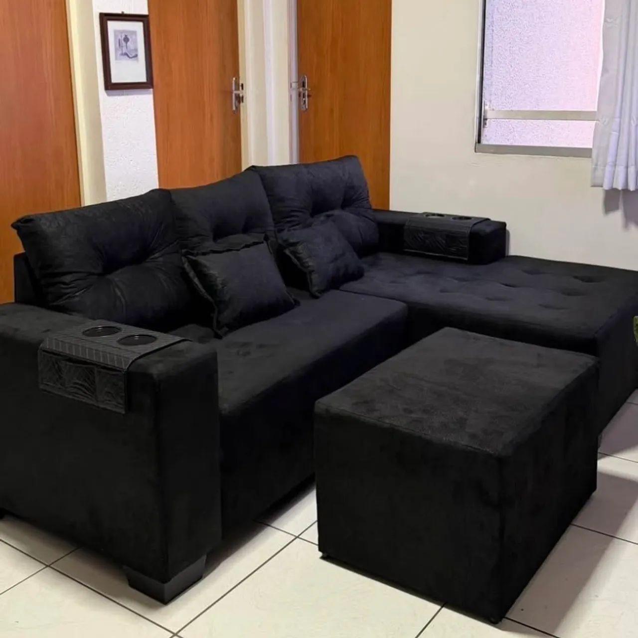 Sofá Novo, Com Puff se Brinde e Entrega Grátis