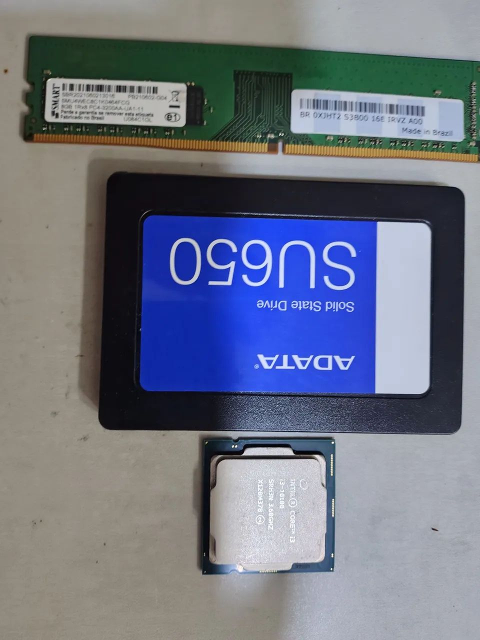 Kit processador + memória e SSD