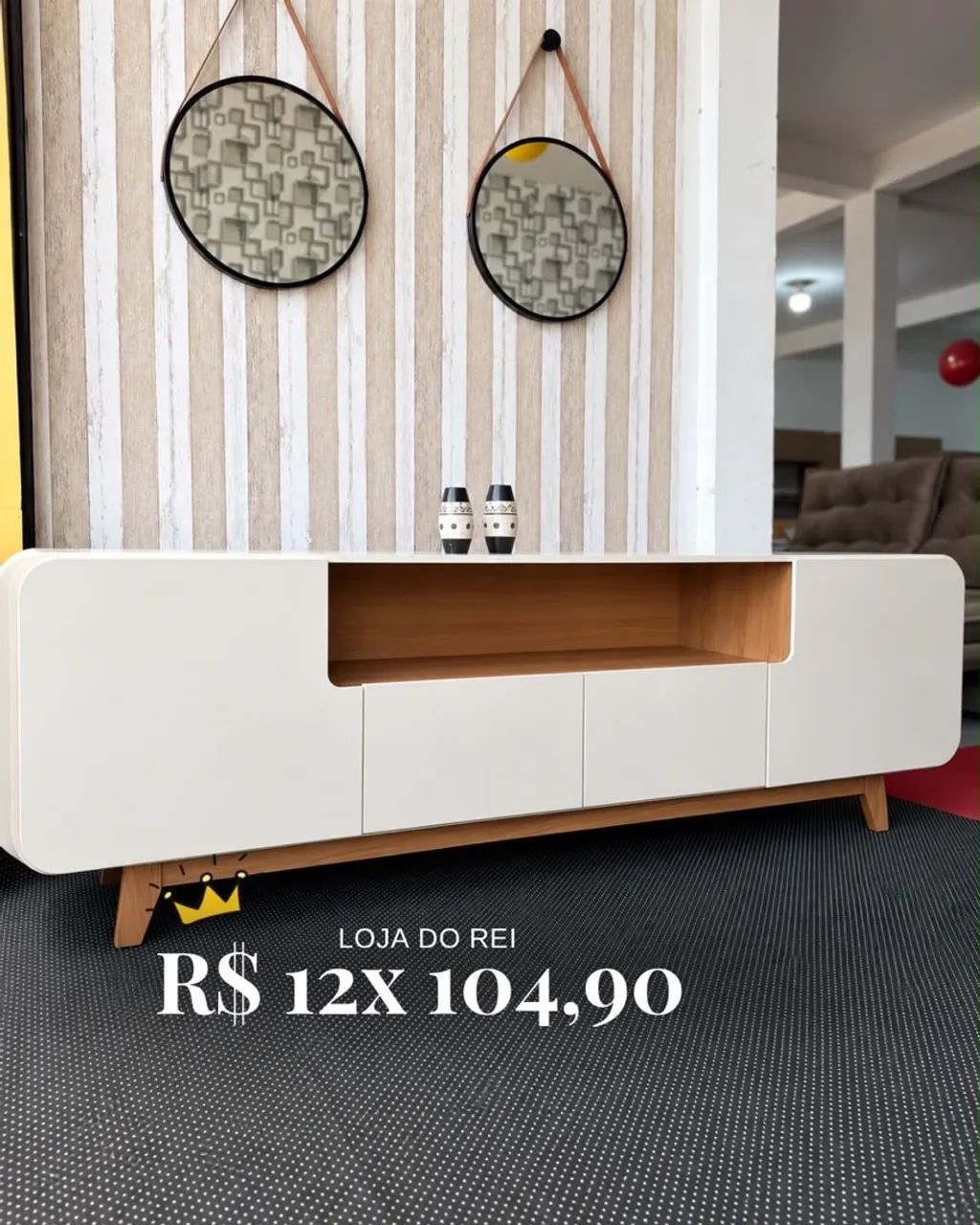 PROMOÇÃO URGENTE - Rack Londres 100% MDF para Tv com até 85 POLEGADAS - Foto 2