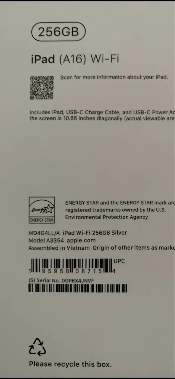 iPad A16 WiFi 256GB Silver - Foto 2
