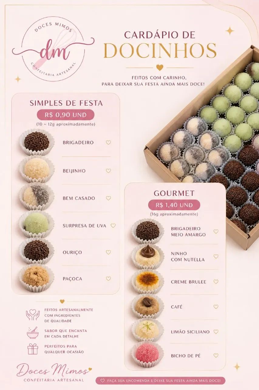 Kit festa personalizado, doces e salgados, cesta de café da manhã e muito mais. - Foto 3