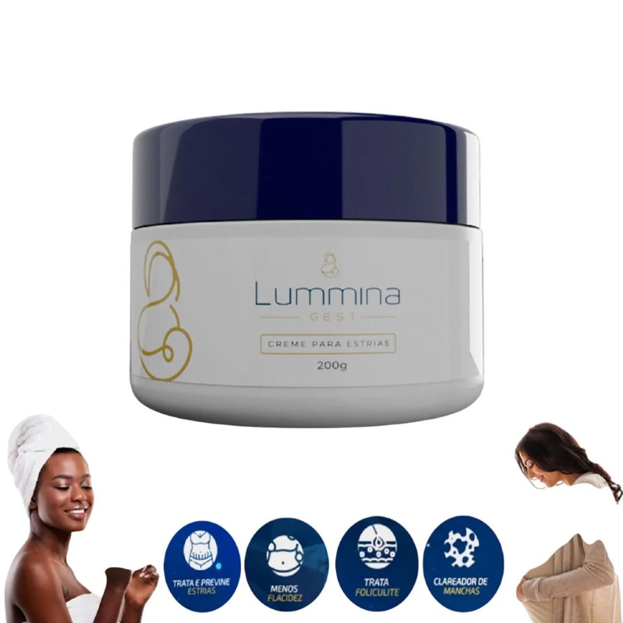 Creme Lummina Gest 200g Para Estrias E Celulite - Foto 2