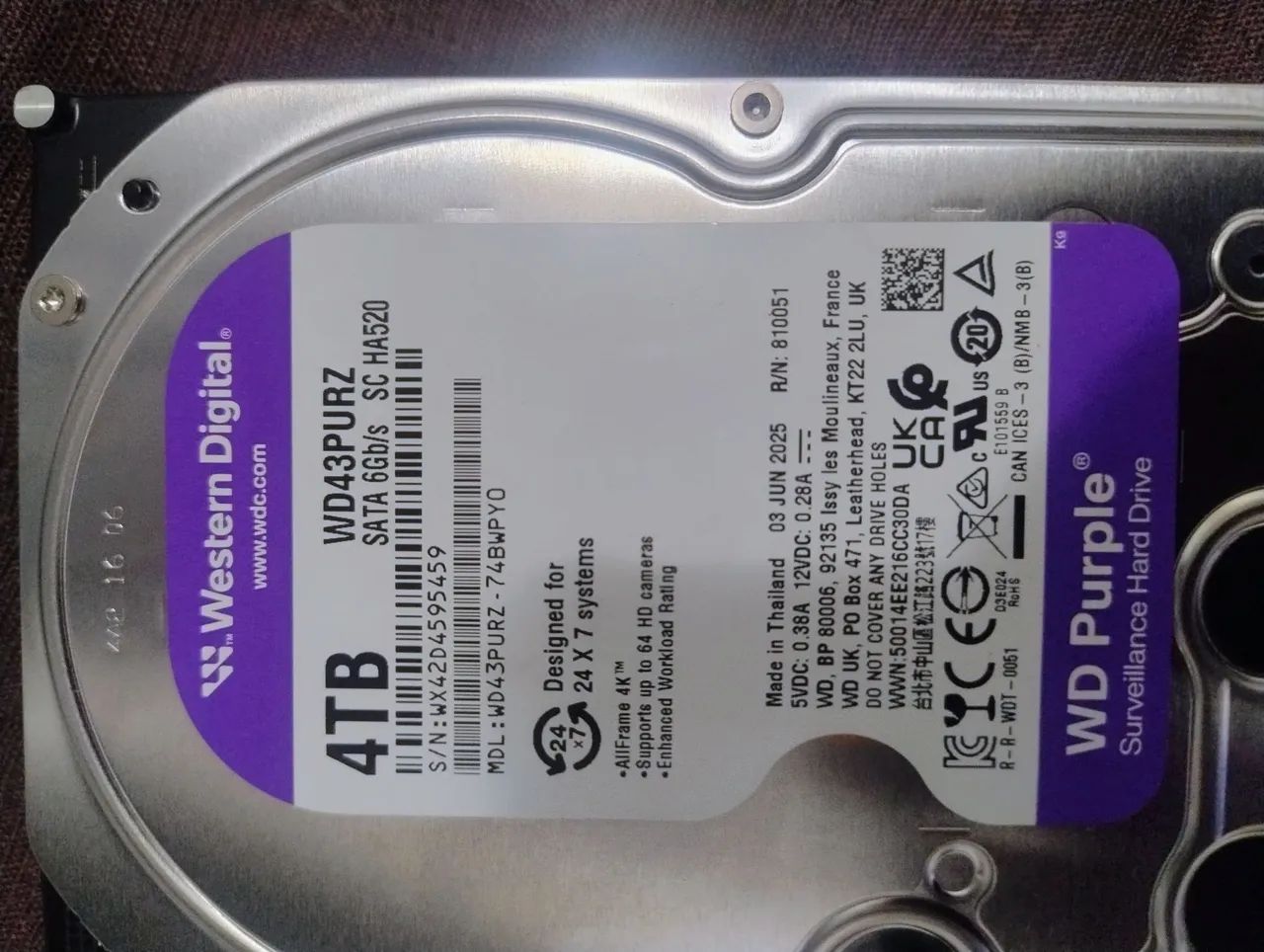 HD 4TB WD Purple