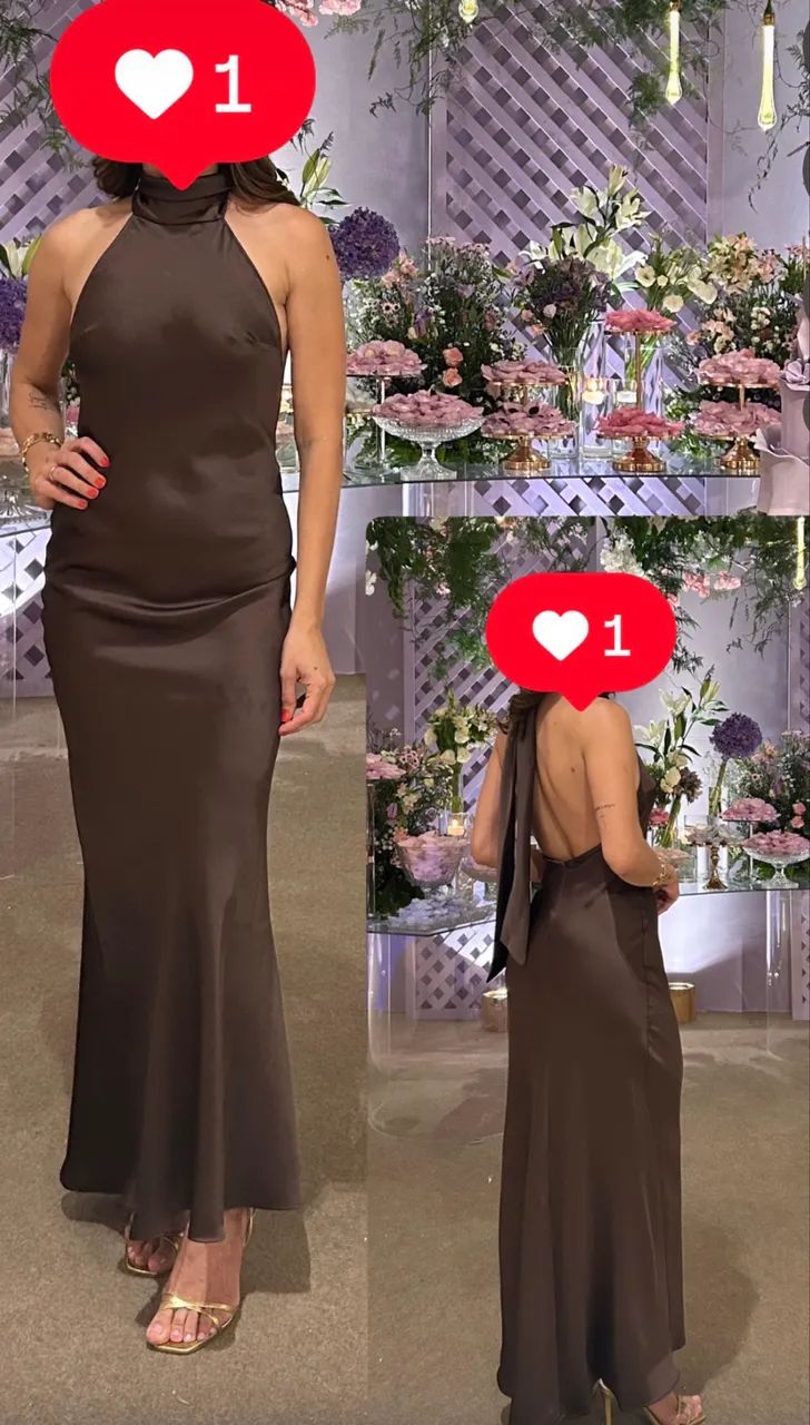 Vestido cetim Zara 