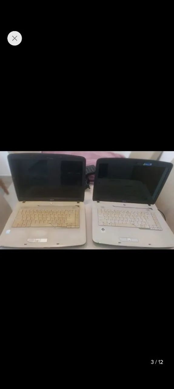 2 notebooks acer aspire, um funciona, outro não. 