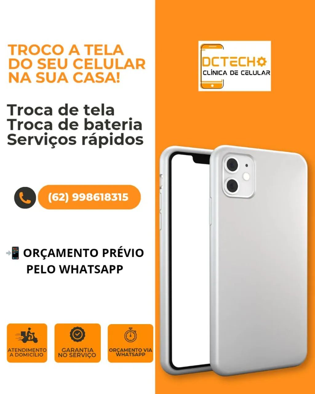 Troco tela a domicílio 