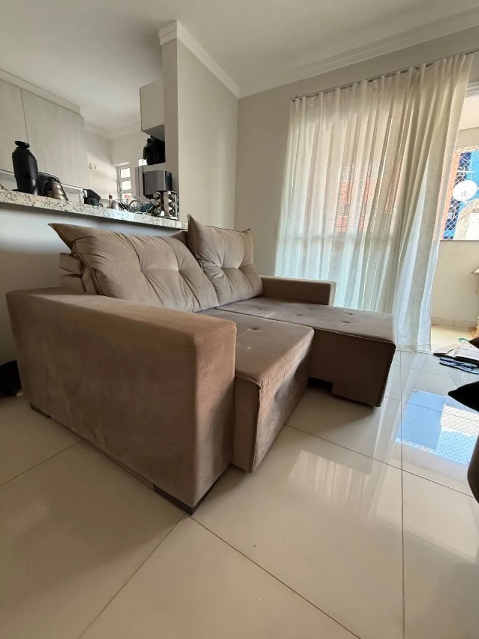 Sofá Bege 2m - Foto 2