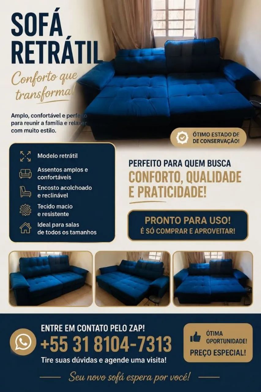 Sofá retrátil 