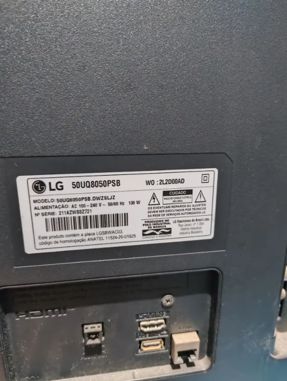 Tv LG 50 polegadas com som, mas sem imagem. - Foto 2