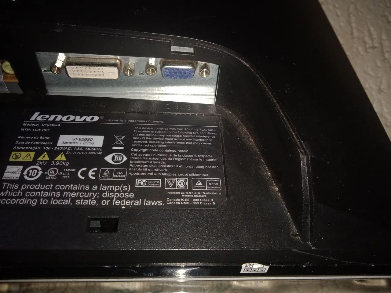 Monitor Lenovo led 20 polegadas completo  - Foto 5