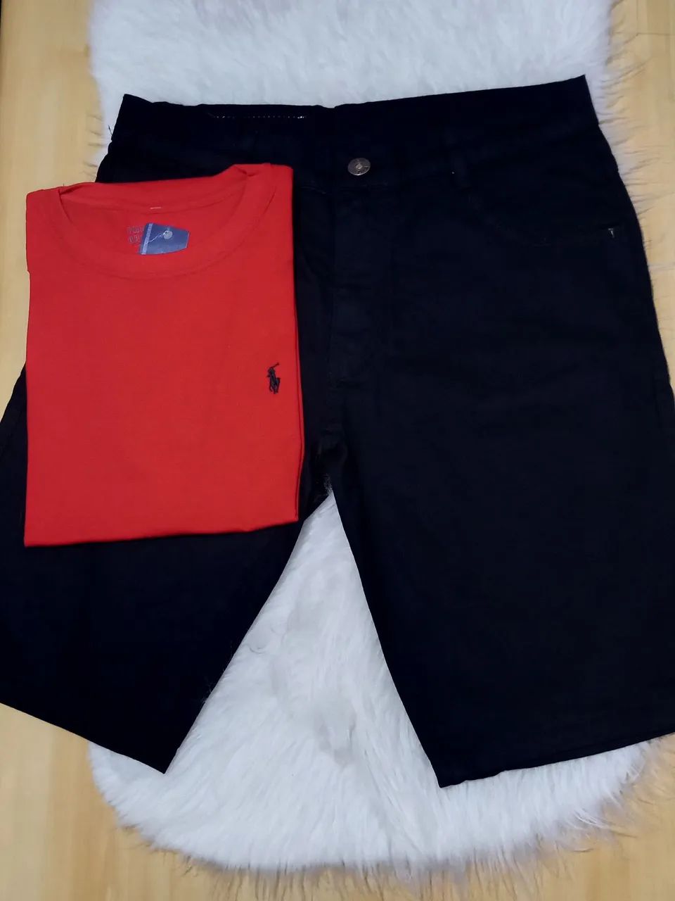 Bermuda Jeans + Camisa Algodão 30.1 - Foto 4