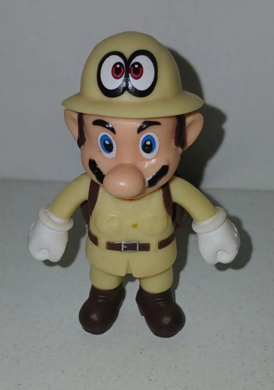 BONECO MINIATURA SUPER MARIO ARQUEOLOGO AVENTUREIRO
