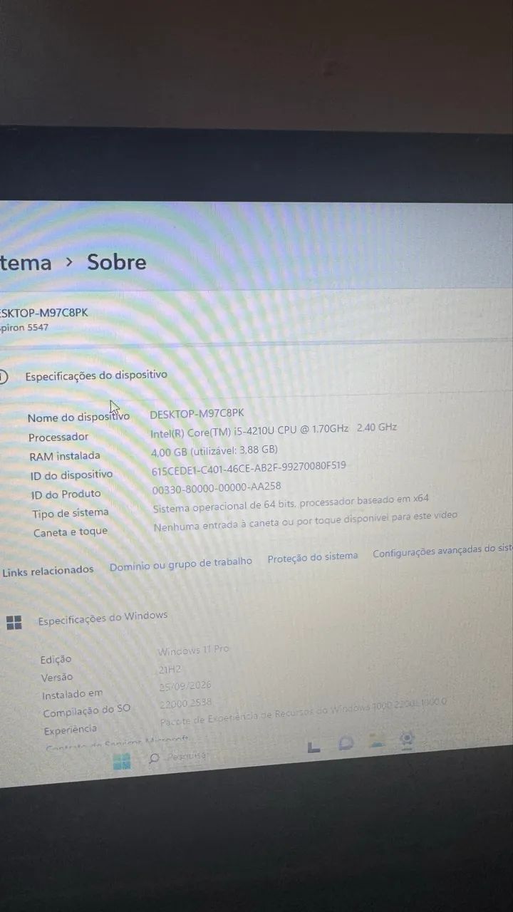 dell inspiron 15 i5 com carcaça de metal - Foto 4