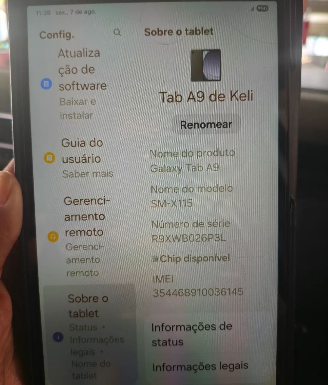 Tablet Samsung TAB A9 X115 64 GB - Foto 2