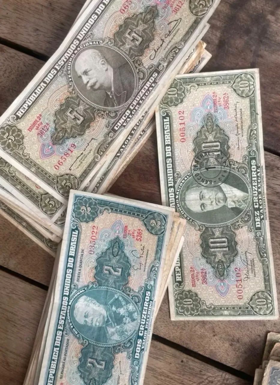 Cédulas República dos Estados Unidos do Brasil 