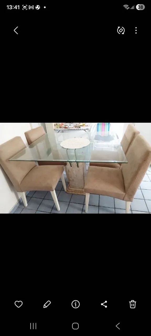Conjunto de mesa 4 cadeiras  - Foto 4