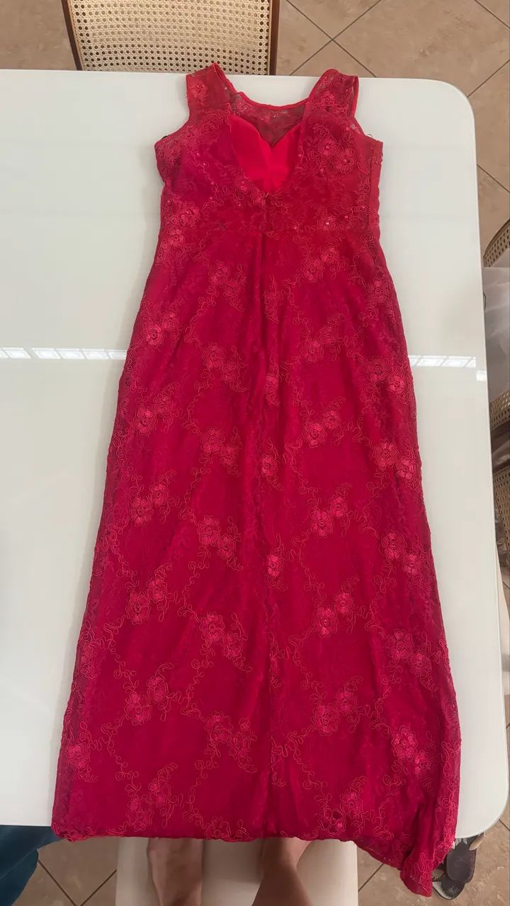 Vestido longo festa rosa pink - Foto 2