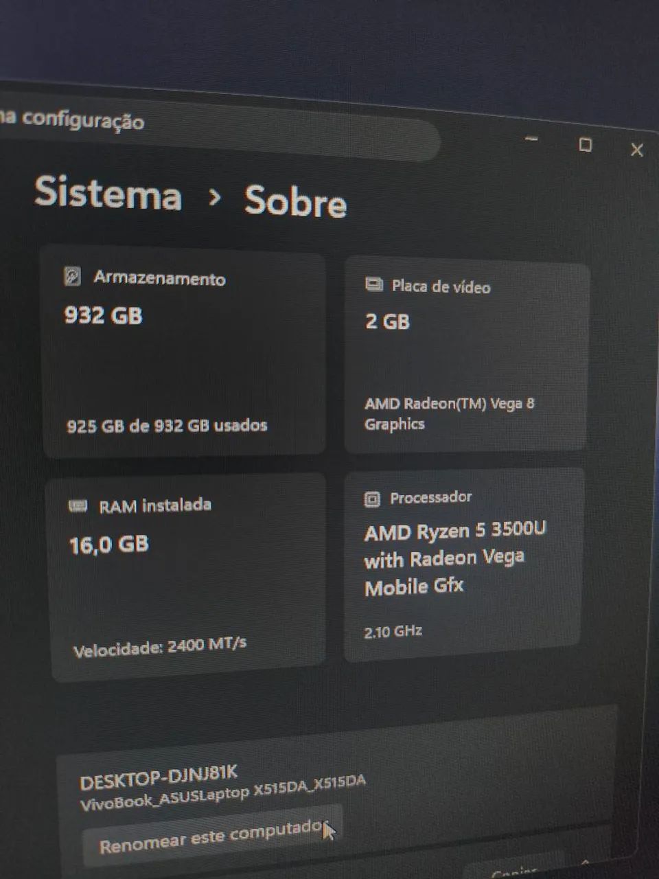 Setup Completo Notebook ASUS Ryzen 5 | 16GB RAM | SSD 1TB | Periféricos - Foto 3