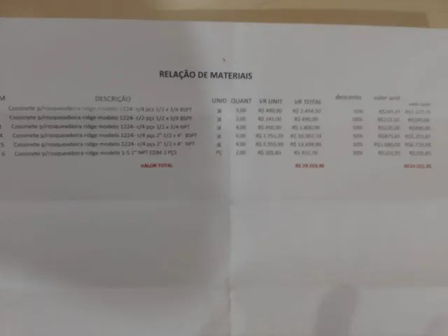 Cossinetes para rosqueadeira eletrica - Foto 2