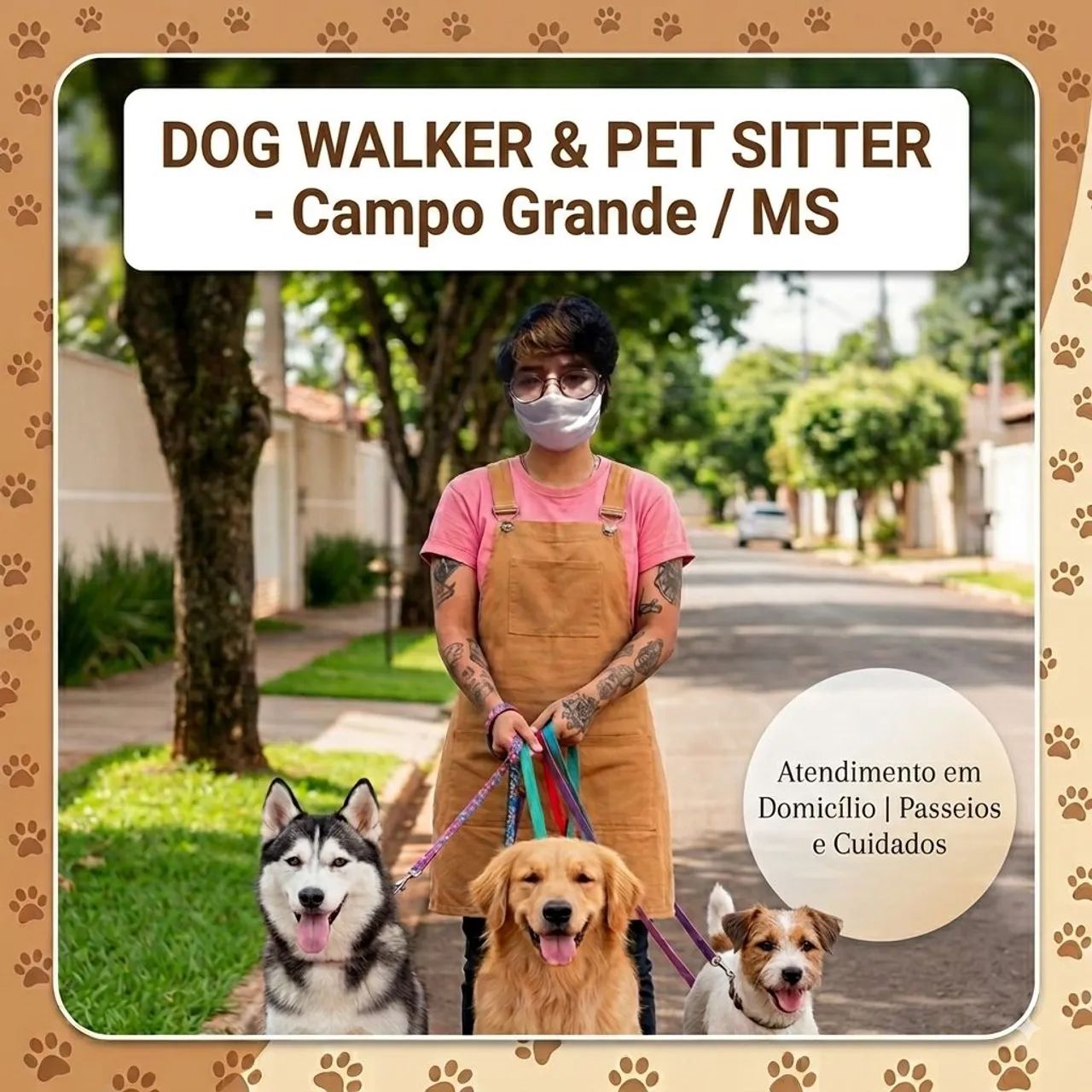Passeadora de Cães (Dog Walker) e Pet Sitter- Campo Grande MS