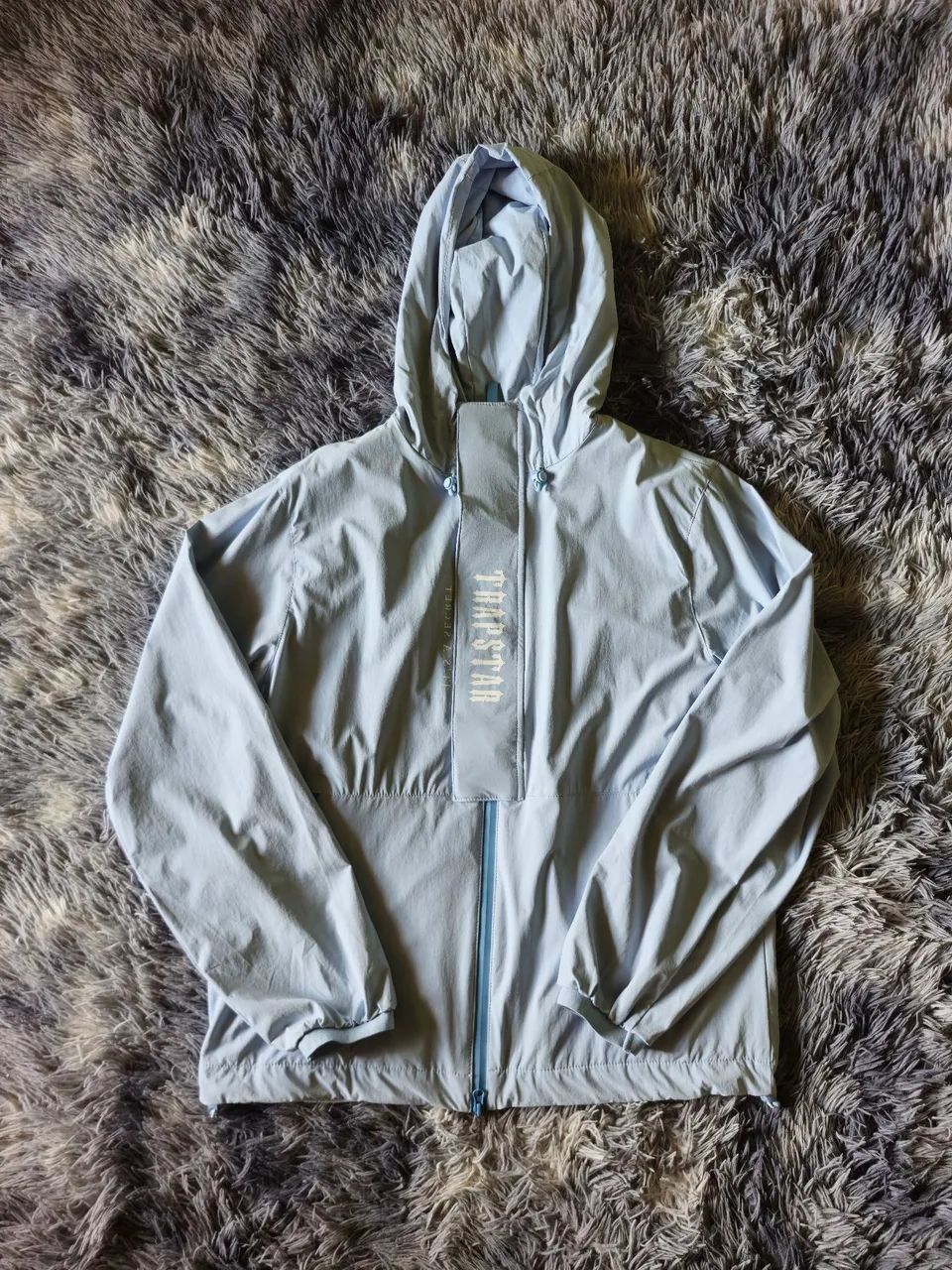 corta vento/windbreaker trapstar decoded cashmere azul