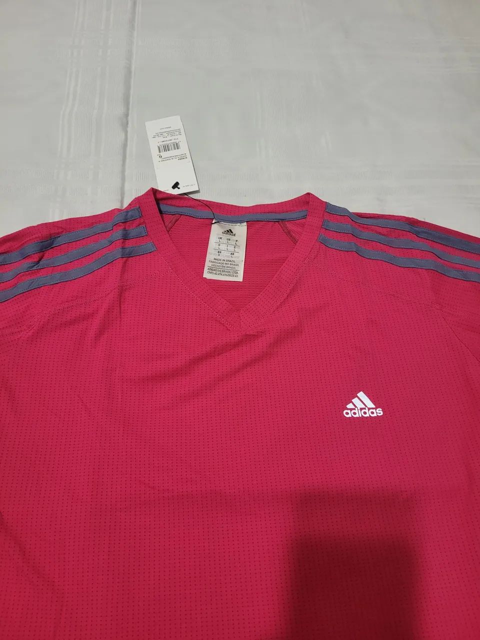 Camiseta adidas 3S Response W Rosa<br> - Foto 3