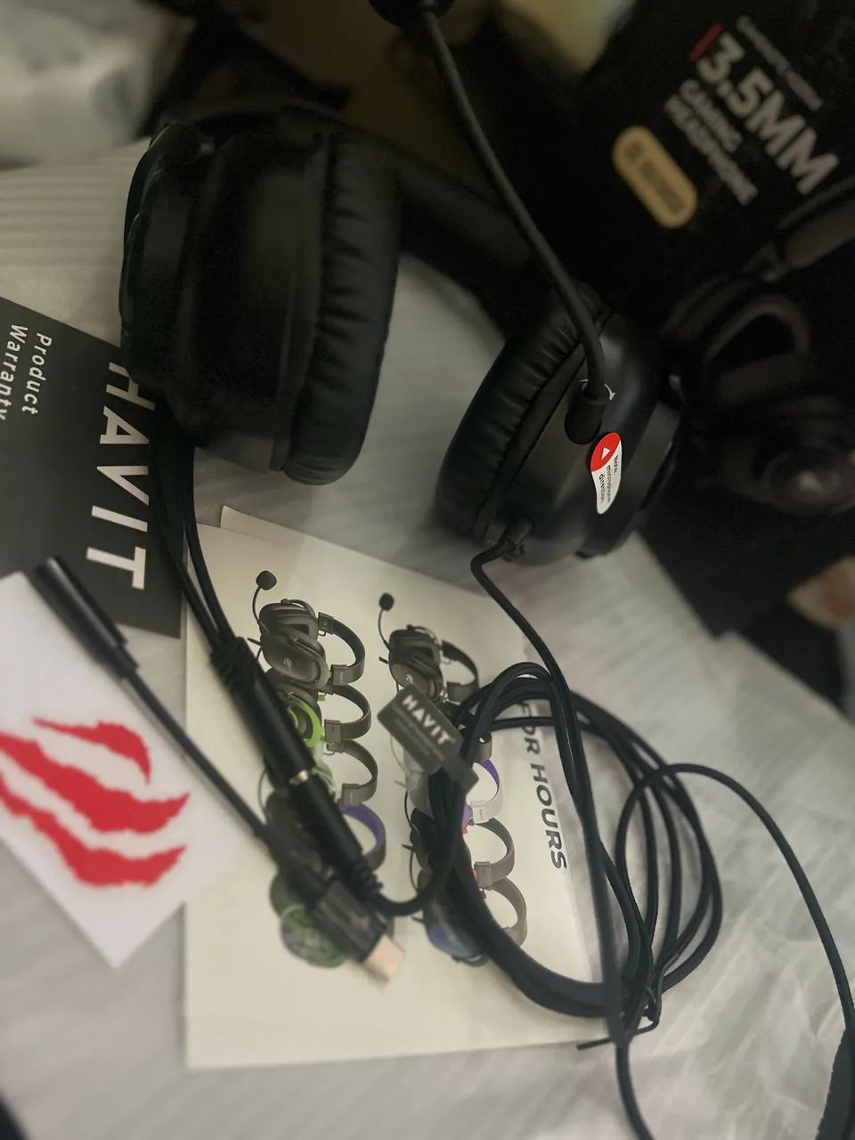 Headset Gamer Havit Original - Som Hi-Fi e Microfone Destacável - Foto 4