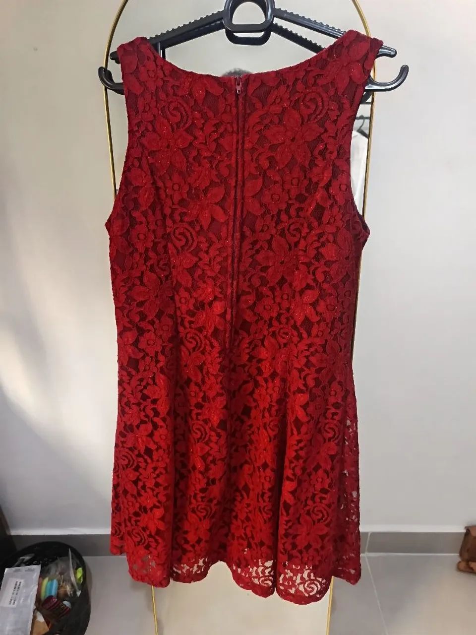 Vestido vermelho com renda  - Foto 3
