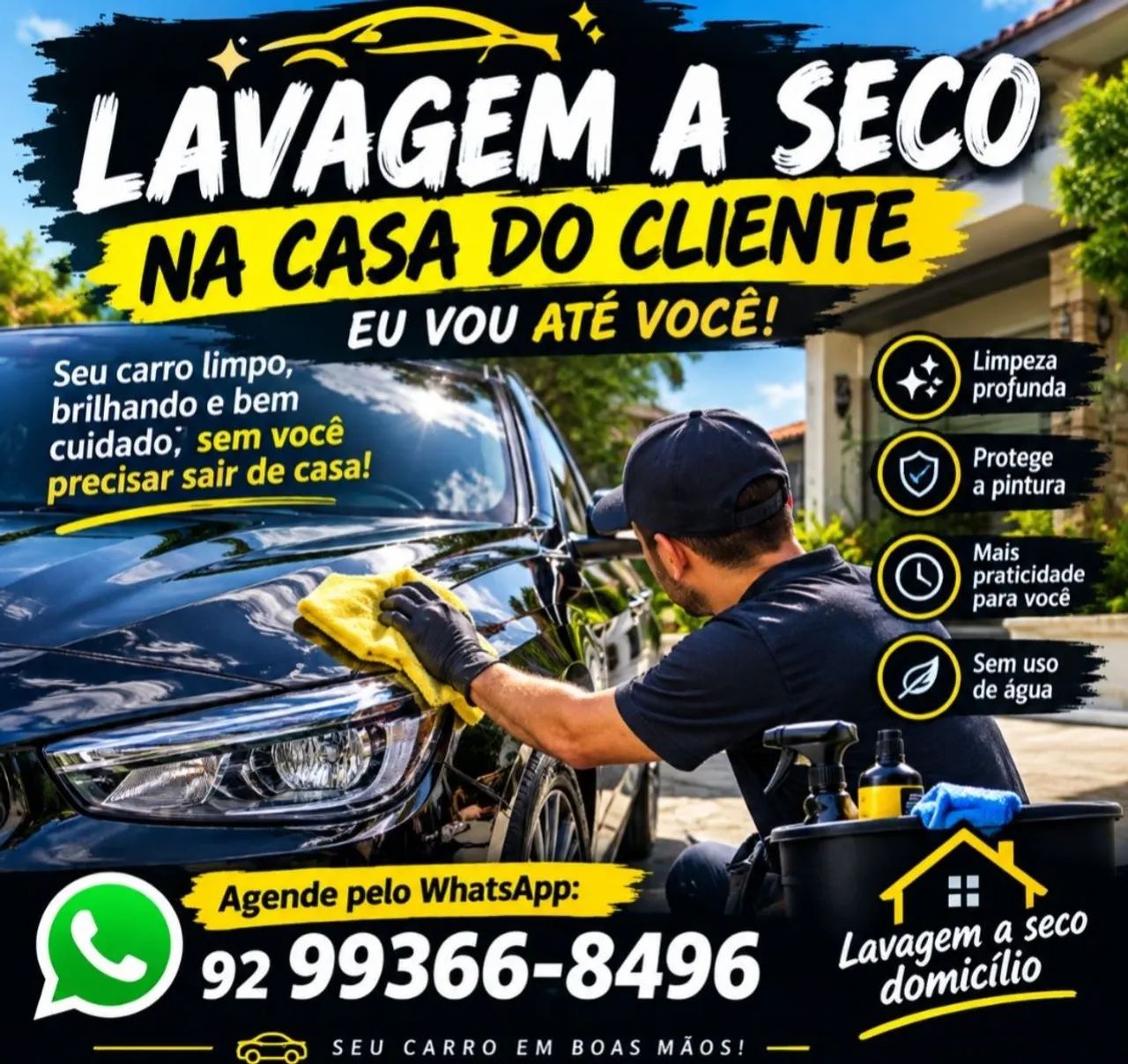 Lavagem a seco do seu veículo 