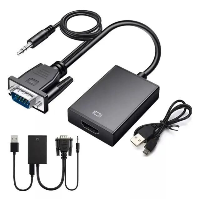 Cabo Conversor VGA para HDMI FY-550 com Áudio Integrado