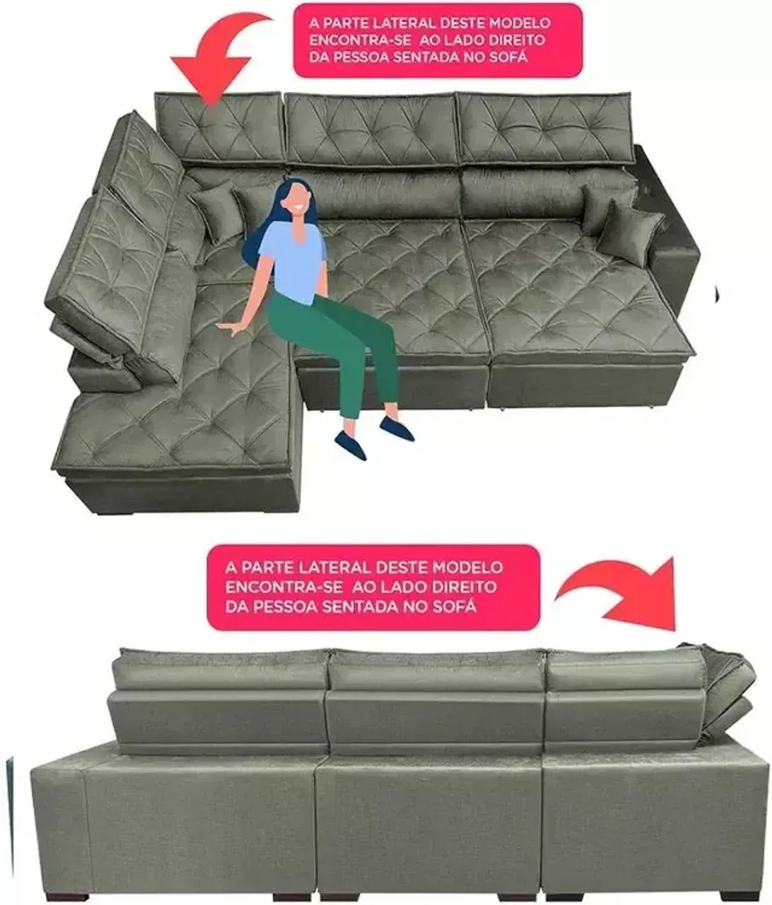 Sofá de Canto Retrátil e Reclinável com Molas Cama inBox Platinum Esquerdo ou direito 3,00 - Foto 5