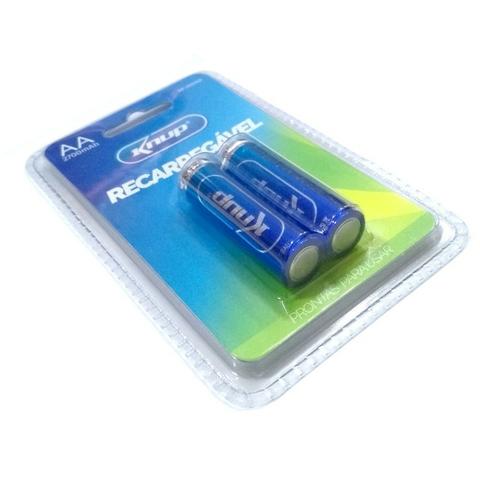 2 Pilhas Aa Recarregável 2700Mah KP-2800AA Knup Blister Lacrado Pronta Para Uso - Foto 3