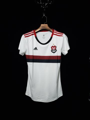 camisa feminina do flamengo branca