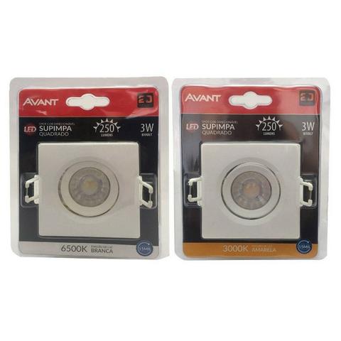 Spot Led Quadrado Embutir 3w 3000k ou 6500k (Avant) - Foto 2