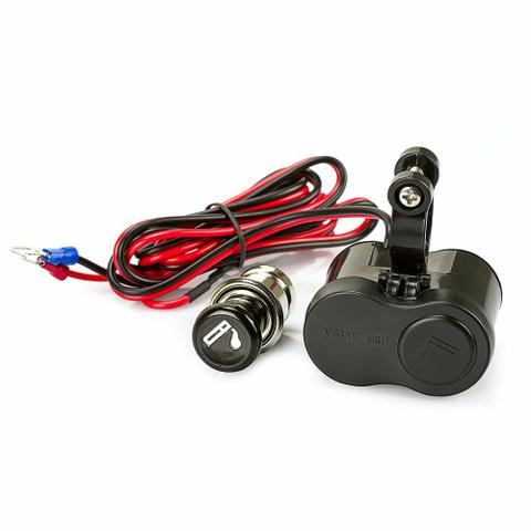 Carregador Para Moto Celular GPS Tomada USB 2.0 Adaptador Acendedor Guidão De Motocicleta