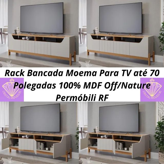 Rack Moema TVs até 70 Polegadas 100% MDF