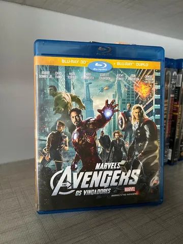 blu ray 3d vingadores avengers marvel tres discos 