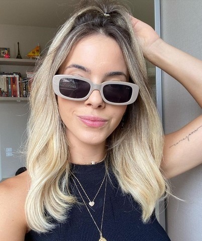 Óculos Blogueira Anitta Vintage Retangular - Foto 5