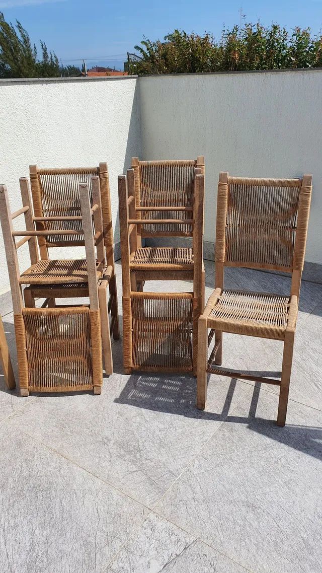 Cadeira de madeira crua tratada - Foto 6