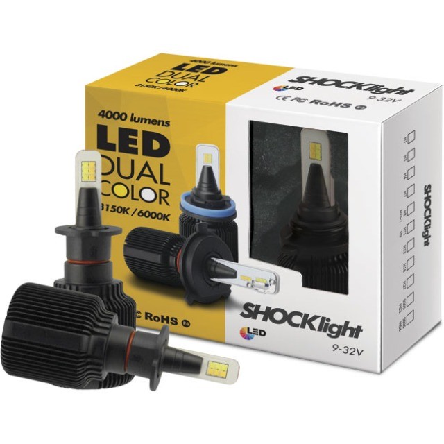 Kit Lâmpada Ultra Led Shocklight H3 Dual Color 3150k 6000k