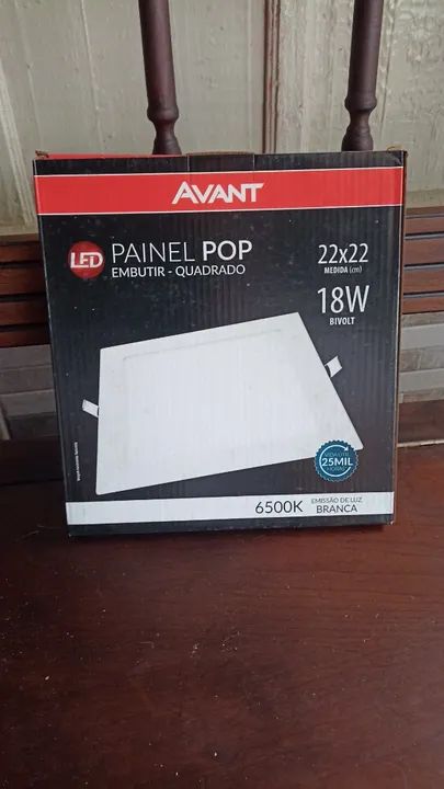 Painel de Led para imbutir AVANT 18W Bivolt 