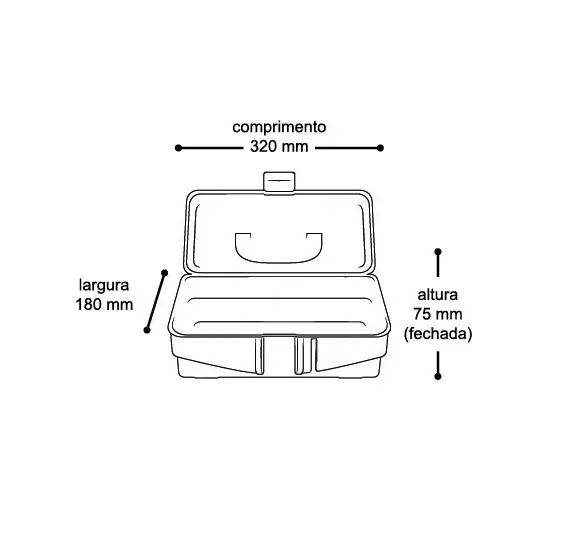 Maleta Futura 6000 13" 25332 320 X 180 X 75mm - Foto 4