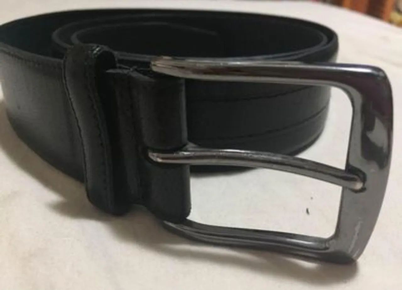 Cinto Couro Preto Fascar TAM. P (85cm)