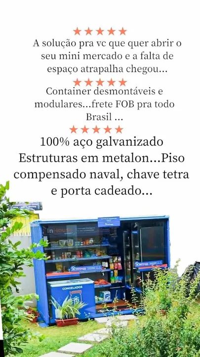 Container mercadinho, mercado autônomo  desmontável  - Foto 5