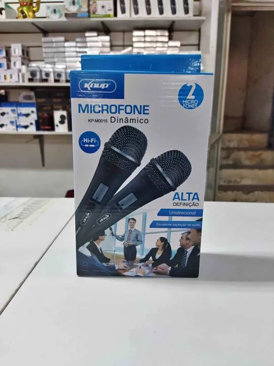 Duplo, microfone com fio (duas unidades) - Foto 2