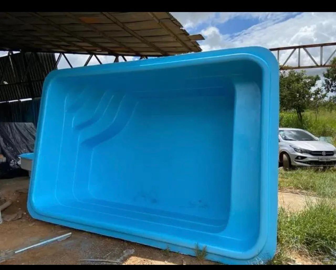 Linda Piscina retangular 4 metros completa/ 