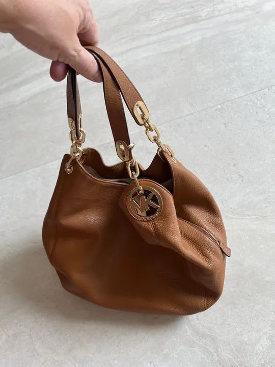 Bolsa Michael Kors Marrom Lillie - Foto 3