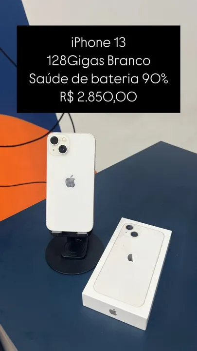 IPhone 12 128GB Azul Saúde de bateria 84% Semi Novo | Loja Física
