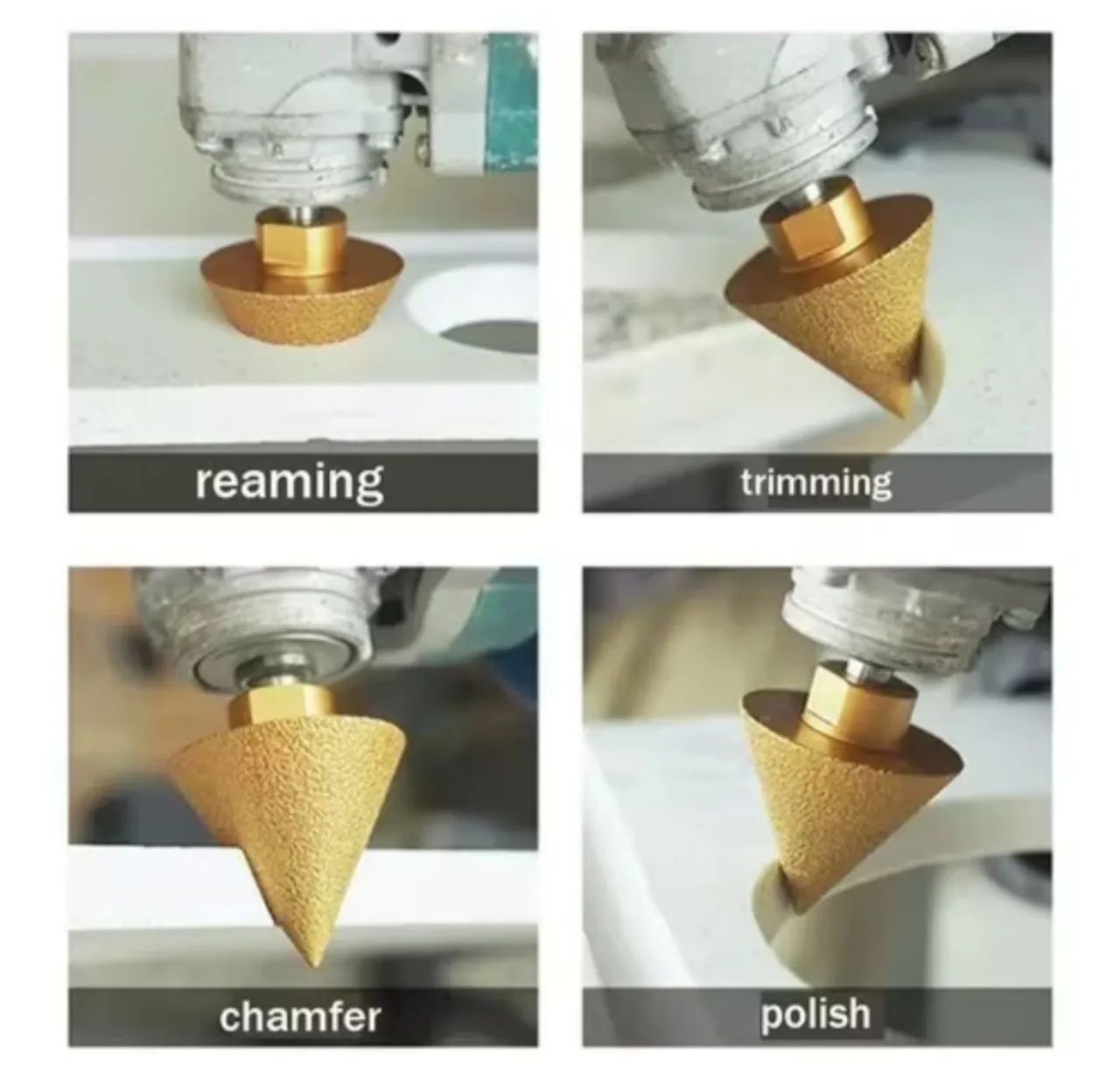 Broca Diamantada para Porcelanato, Mármore 50mm Rosca M10 - Foto 4