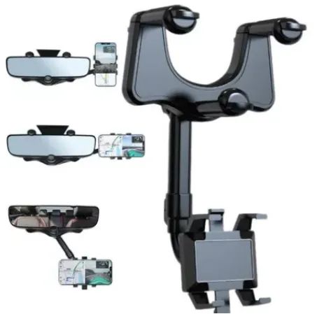 Suporte Celular Carro Espelho Retrovisor Interno Veicular Automotivo Ajustável 360 z626 